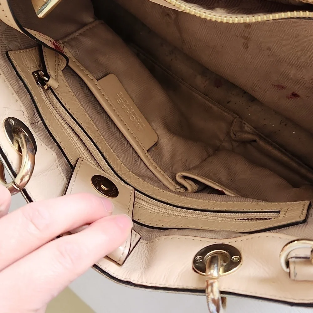 MICHAEL Kors Cynthia Sachel Gold and Tan. MSRP 450